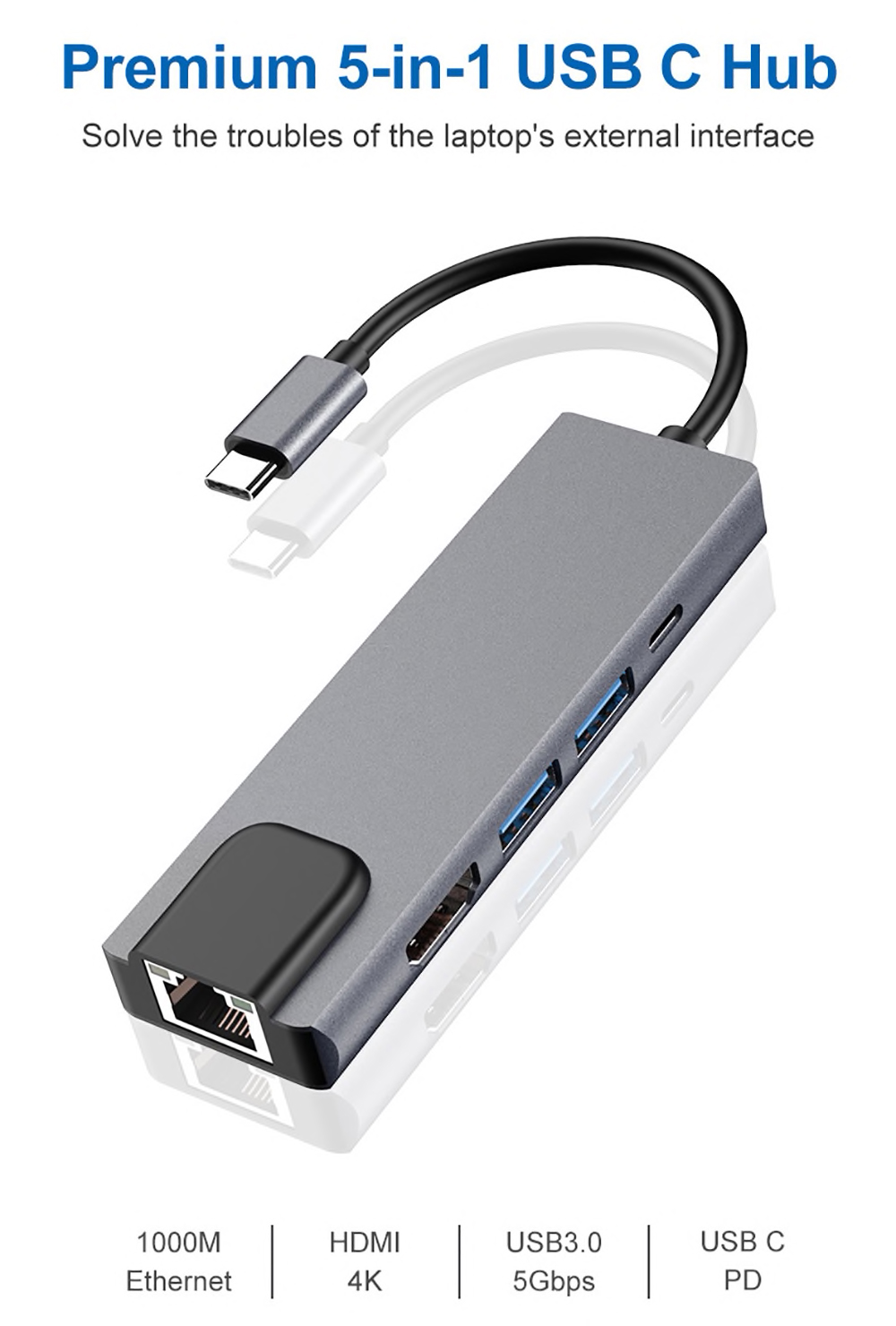 Adaptador Hdmi Para Macbook Pro 5 En 1 USB-C A HDMI – GreenForest Tienda  Forestal